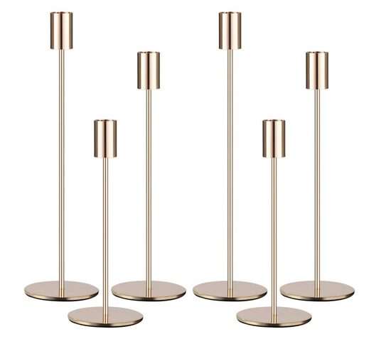 Svečturis vienai svecei, zelta tonī H22 cm