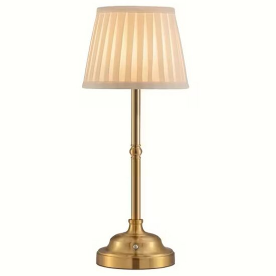 Eleganta Vintage LED galda lampa (auduma abažūrs)